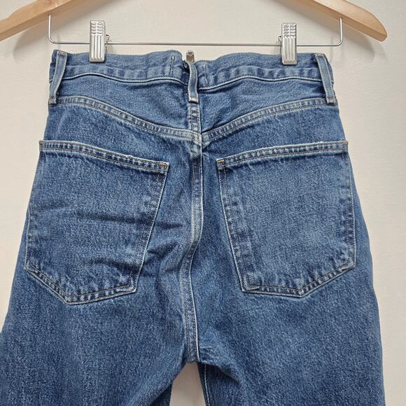 Agolde Women's Straight Leg Jeans - Dark Blue - Picture 4 of 9